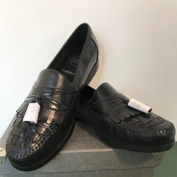 Croft & Barrow Edge Black Leather Tassels Loafers main image 9
